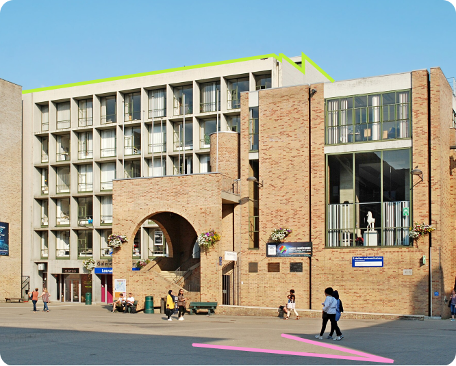 In front of the building of the University where Vesela Badova studied